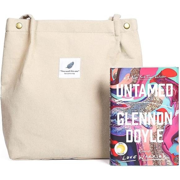 Corduroy Totes Bag Women's Shoulder Handbags Big Capacity Shopping Bag - Picture 2 of 7